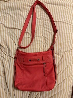 Rosetti Red Leather Crossbody Bag